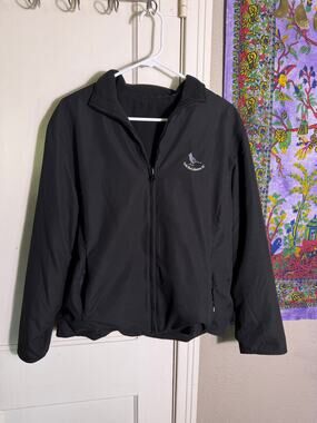 Aureus Reversible Black Golf Jacket Lady Bird Johnson GC Embroidered